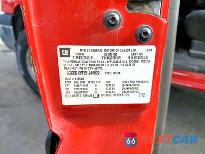 Zdjęcie 12 z 12 samochodu: 2005 CHEVROLET SILVERADO K1500 VIN:2GCEK13T251246622 - miniatura