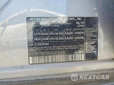 Zdjęcie 13 z 13 samochodu: 2011 MERCEDES-BENZ GL 450 4MATIC VIN:4JGBF7BE5BA637838 - miniatura