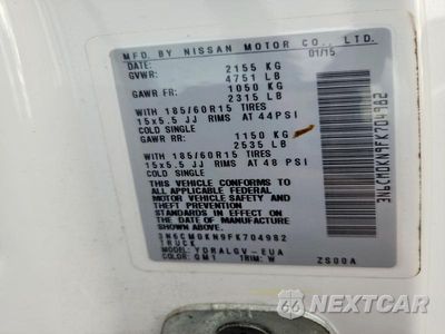 Zdjęcie 12 z 12 samochodu: 2015 NISSAN NV200 SV VIN:3N6CM0KN9FK704982 - miniatura