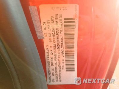 Zdjęcie 13 z 13 samochodu: 2009 VOLKSWAGEN NEW BEETLE S VIN:3VWPW31C39M513807 - miniatura