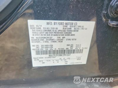 Zdjęcie 12 z 12 samochodu: 2019 FORD ECOSPORT S VIN:MAJ3S2FE8KC291327 - miniatura