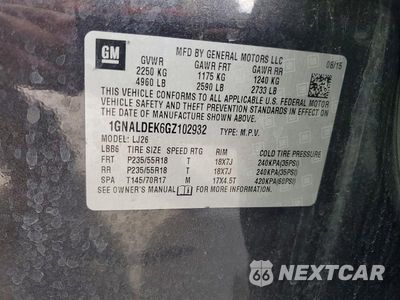 Zdjęcie 12 z 12 samochodu: 2016 CHEVROLET EQUINOX LTZ VIN:1GNALDEK6GZ102932 - miniatura