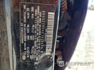 Zdjęcie 12 z 12 samochodu: 2017 KIA OPTIMA LX VIN:5XXGT4L3XHG125908 - miniatura