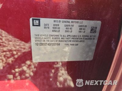 Zdjęcie 12 z 12 samochodu: 2016 CHEVROLET MALIBU LS VIN:1G1ZB5ST4GF293164 - miniatura