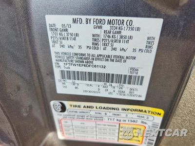 Zdjęcie 12 z 12 samochodu: 2013 FORD F150 SUPERCREW VIN:1FTFW1EF6DFC61132 - miniatura