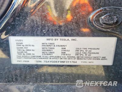 Zdjęcie 13 z 13 samochodu: 2022 TESLA MODEL Y VIN:7SAYGDEF9NF311764 - miniatura