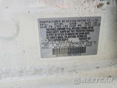 Zdjęcie 13 z 13 samochodu: 2024 NISSAN VERSA S VIN:3N1CN8DV3RL922915 - miniatura