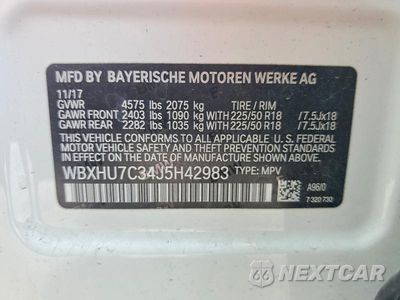 Zdjęcie 13 z 13 samochodu: 2018 BMW X1 SDRIVE28I VIN:WBXHU7C34J5H42983 - miniatura
