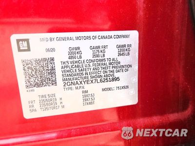 Zdjęcie 14 z 14 samochodu: 2020 CHEVROLET EQUINOX PREMIER VIN:2GNAXYEX7L6251895 - miniatura