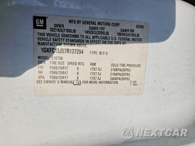 Zdjęcie 13 z 13 samochodu: 2007 GMC YUKON VIN:1GKFC13J57R137294 - miniatura