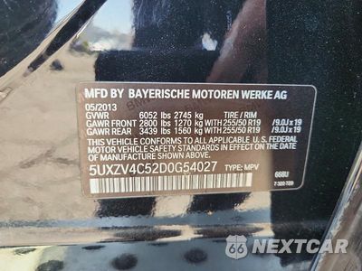 Zdjęcie 13 z 13 samochodu: 2013 BMW X5 XDRIVE35I VIN:5UXZV4C52D0G54027 - miniatura
