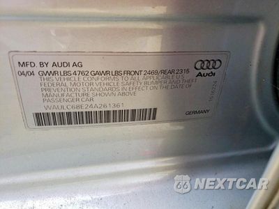 Zdjęcie 12 z 12 samochodu: 2004 AUDI A4 1.8T QUATTRO VIN:WAULC68E24A261361 - miniatura