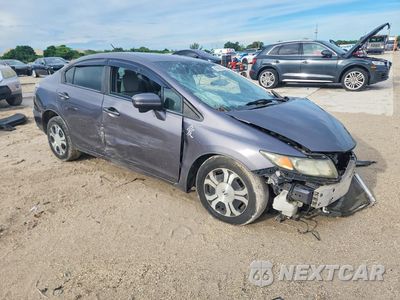 Czwarte zdjęcie samochodu z boku: 2014 HONDA CIVIC HYBRID VIN:19XFB4F21EE001693 - miniatura