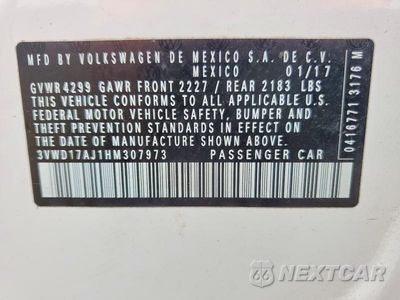 Zdjęcie 12 z 12 samochodu: 2017 VOLKSWAGEN JETTA SPORT VIN:3VWD17AJ1HM307973 - miniatura