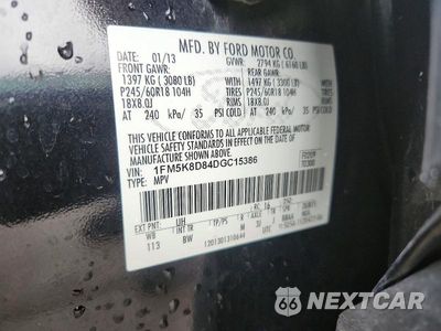 Zdjęcie 13 z 13 samochodu: 2013 FORD EXPLORER XLT VIN:1FM5K8D84DGC15386 - miniatura
