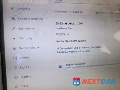 Zdjęcie 9 z 12 samochodu: 2021 TESLA MODEL S VIN:5YJSA1E25MF423668 - miniatura