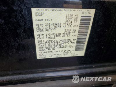 Zdjęcie 13 z 13 samochodu: 2016 NISSAN MURANO SL VIN:5N1AZ2MG7GN127902 - miniatura