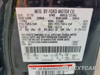 Zdjęcie 13 z 13 samochodu: 2011 FORD ESCAPE HYBRID VIN:1FMCU5K39BKA09689 - miniatura