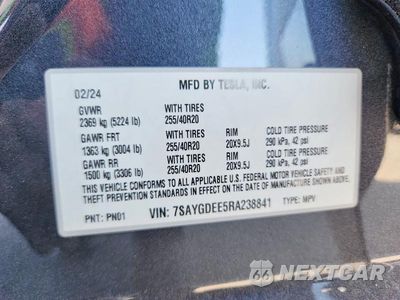 Zdjęcie 12 z 12 samochodu: 2024 TESLA MODEL Y VIN:7SAYGDEE5RA238841 - miniatura