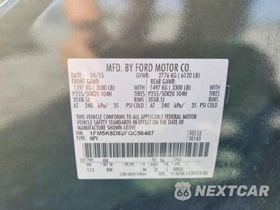 Zdjęcie 13 z 13 samochodu: 2015 FORD EXPLORER XLT VIN:1FM5K8D82FGC56487 - miniatura