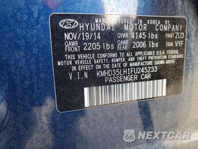 Zdjęcie 13 z 13 samochodu: 2015 HYUNDAI ELANTRA GT BASE VIN:KMHD35LH1FU245233 - miniatura