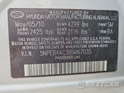 Zdjęcie 13 z 13 samochodu: 2011 HYUNDAI SONATA GLS VIN:5NPEB4AC3BH067035 - miniatura