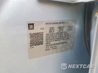 Zdjęcie 12 z 12 samochodu: 2018 CHEVROLET MALIBU LT VIN:1G1ZD5ST6JF234229 - miniatura