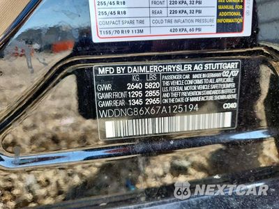Zdjęcie 12 z 12 samochodu: 2007 MERCEDES-BENZ S 550 4MATIC VIN:WDDNG86X67A125194 - miniatura