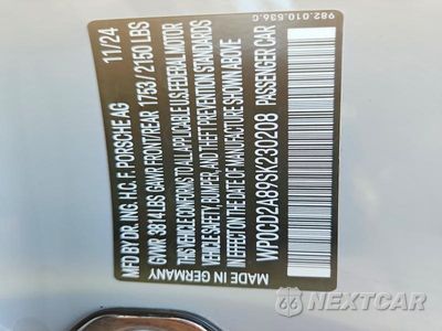 Zdjęcie 12 z 12 samochodu: 2025 PORSCHE BOXSTER GTS VIN:WP0CD2A89SK230208 - miniatura