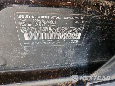 Zdjęcie 12 z 12 samochodu: 2023 MITSUBISHI MIRAGE SE VIN:ML32AWHJ7PH000324 - miniatura