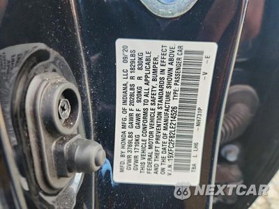 Zdjęcie 12 z 12 samochodu: 2020 HONDA CIVIC SPORT VIN:19XFC2F82LE214526 - miniatura