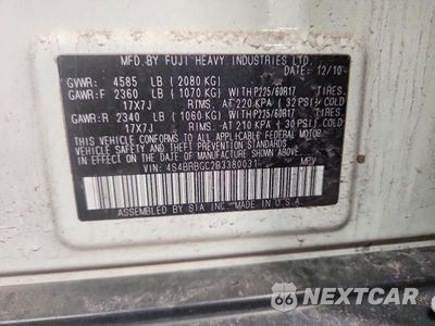 Zdjęcie 13 z 13 samochodu: 2011 SUBARU OUTBACK 2.5I PREMIUM VIN:4S4BRBGC2B3380031 - miniatura