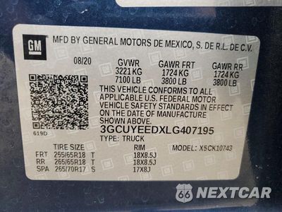Zdjęcie 12 z 12 samochodu: 2020 CHEVROLET SILVERADO K1500 RST VIN:3GCUYEEDXLG407195 - miniatura