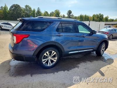 Trzecie zdjęcie samochodu z tyłu: 2020 FORD EXPLORER PLATINUM VIN:1FM5K8HC2LGA76727 - miniatura