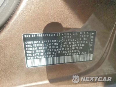 Zdjęcie 12 z 12 samochodu: 2012 VOLKSWAGEN JETTA BASE VIN:3VW1K7AJXCM466340 - miniatura