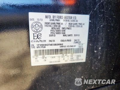 Zdjęcie 13 z 13 samochodu: 2014 FORD EXPLORER SPORT VIN:1FM5K8GT4EGB29562 - miniatura