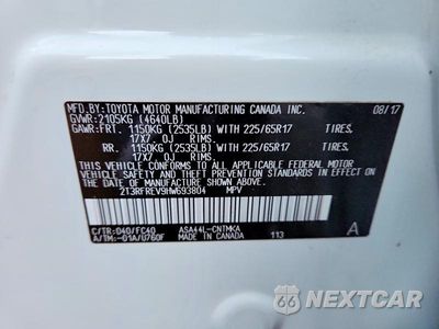 Zdjęcie 13 z 13 samochodu: 2017 TOYOTA RAV4 XLE VIN:2T3RFREV9HW693804 - miniatura
