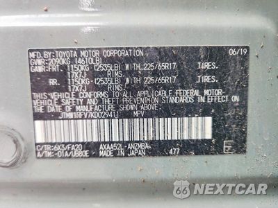 Zdjęcie 13 z 13 samochodu: 2019 TOYOTA RAV4 XLE VIN:JTMW1RFV7KD029411 - miniatura