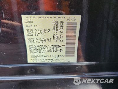 Zdjęcie 12 z 12 samochodu: 2010 NISSAN TITAN SE VIN:1N6AA0EC7AN315349 - miniatura