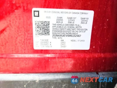 Zdjęcie 12 z 12 samochodu: 2021 CHEVROLET EQUINOX LT VIN:2GNAXUEV5M6152467 - miniatura