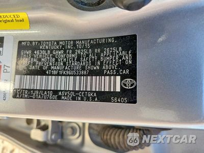 Zdjęcie 12 z 12 samochodu: 2016 TOYOTA CAMRY XLE VIN:4T1BF1FK9GU533887 - miniatura