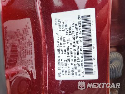 Zdjęcie 12 z 12 samochodu: 2016 HONDA ACCORD EX VIN:1HGCR2F73GA228096 - miniatura