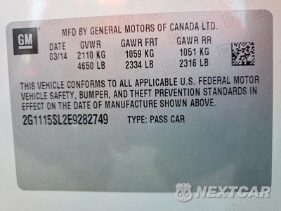 Zdjęcie 13 z 13 samochodu: 2014 CHEVROLET IMPALA LT VIN:2G1115SL2E9282749 - miniatura