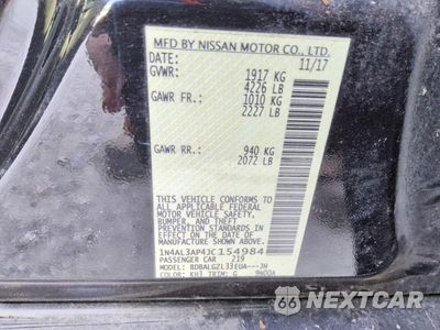 Zdjęcie 12 z 12 samochodu: 2018 NISSAN ALTIMA 2.5 S VIN:1N4AL3AP4JC154984 - miniatura