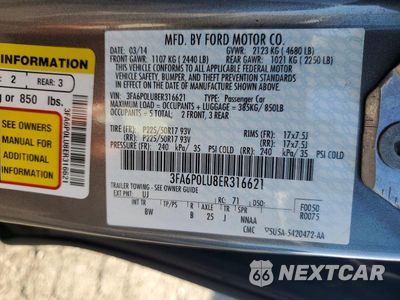 Zdjęcie 12 z 12 samochodu: 2014 FORD FUSION SE HYBRID VIN:3FA6P0LU8ER316621 - miniatura