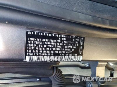 Zdjęcie 12 z 12 samochodu: 2016 VOLKSWAGEN BEETLE S/SE VIN:3VW517AT0GM802590 - miniatura