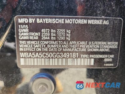 Zdjęcie 12 z 12 samochodu: 2016 BMW 528 I VIN:WBA5A5C50GG349181 - miniatura