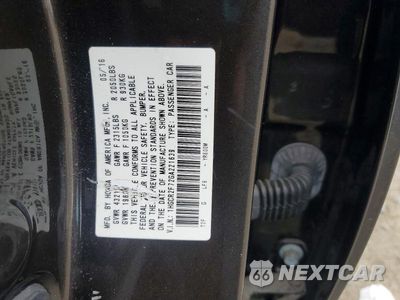 Zdjęcie 12 z 12 samochodu: 2016 HONDA ACCORD EX VIN:1HGCR2F72GA221639 - miniatura