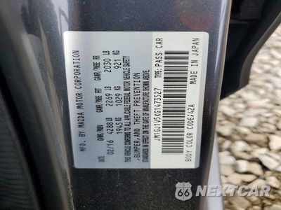 Zdjęcie 13 z 13 samochodu: 2016 MAZDA 6 TOURING VIN:JM1GJ1V5XG1473527 - miniatura