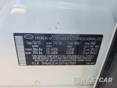 Zdjęcie 13 z 13 samochodu: 2023 HYUNDAI SANTA FE SEL VIN:5NMS2DAJ2PH627889 - miniatura